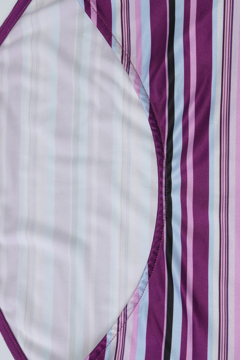 Colorblock Textured Halter Vacation Dress