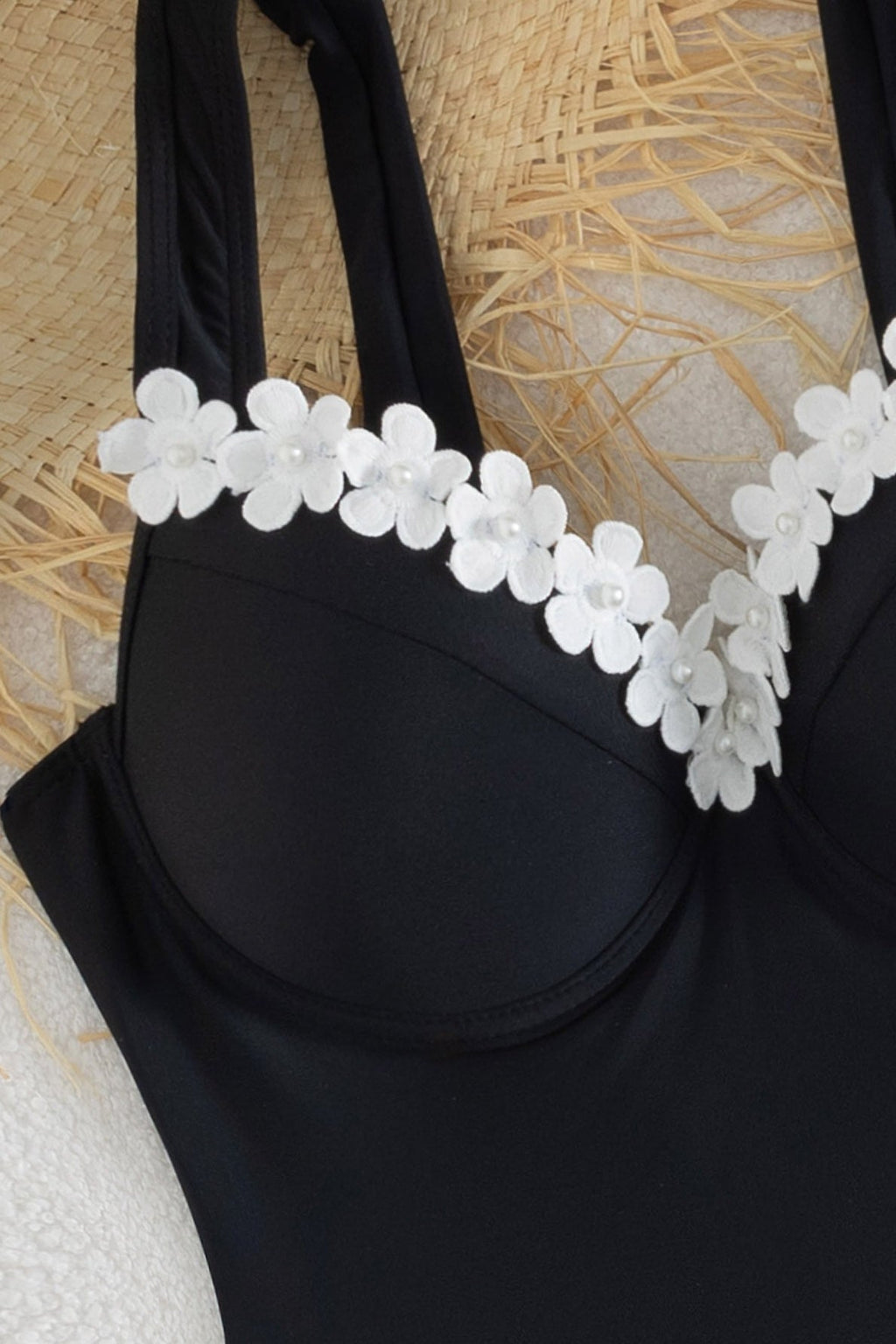 Lace Trim Underwire Cover Skirt Two Piece Swim Set