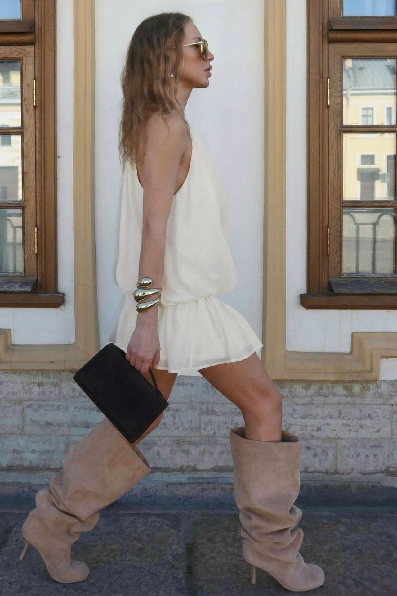 Elegant Halter Tencel Slim Fit Skirt Set