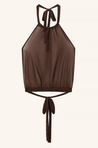 Conjunto sexy de falda larga corta y top sin mangas
