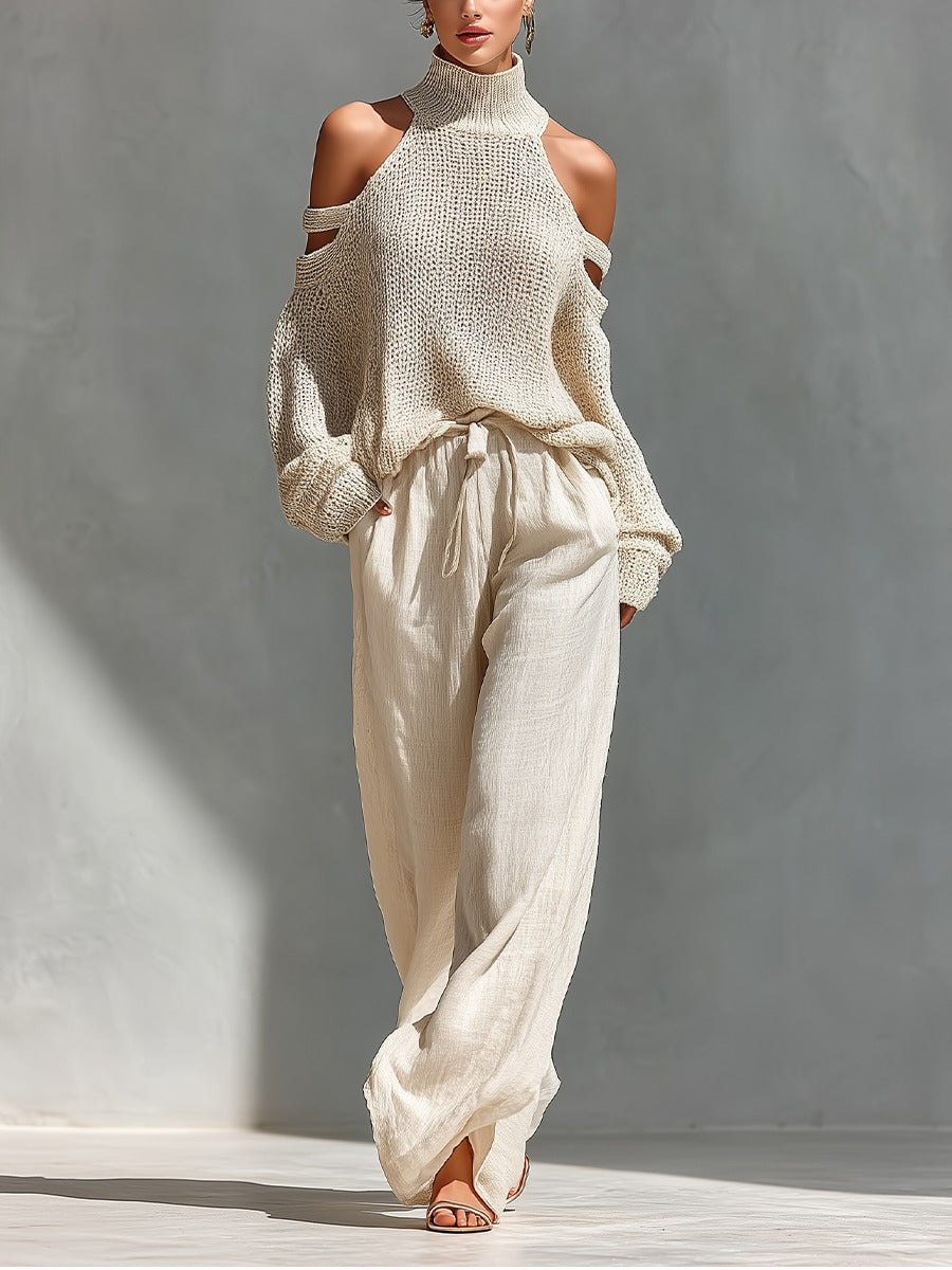 Camilla · Completo alla moda in maglia e lino