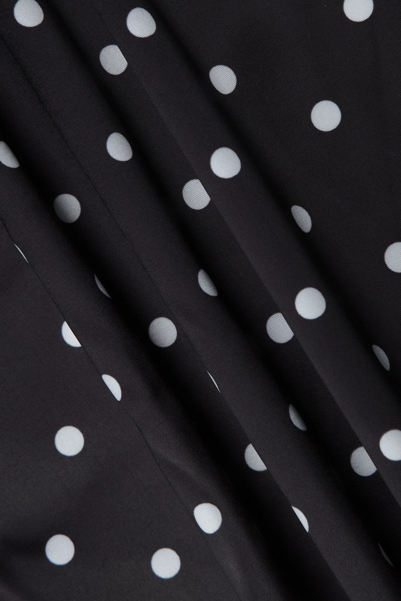Polka Dot Lace Trim Backless Cami Mini Dress