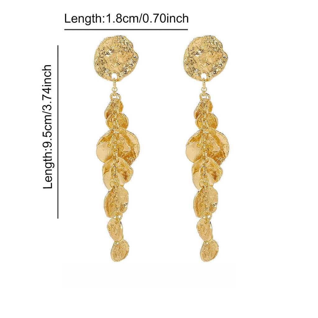 Largo Round Pendant Metálico Aretes