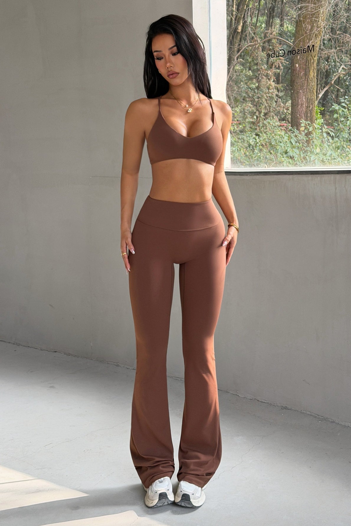 U Neck Tank Yoga Flared Pants Set