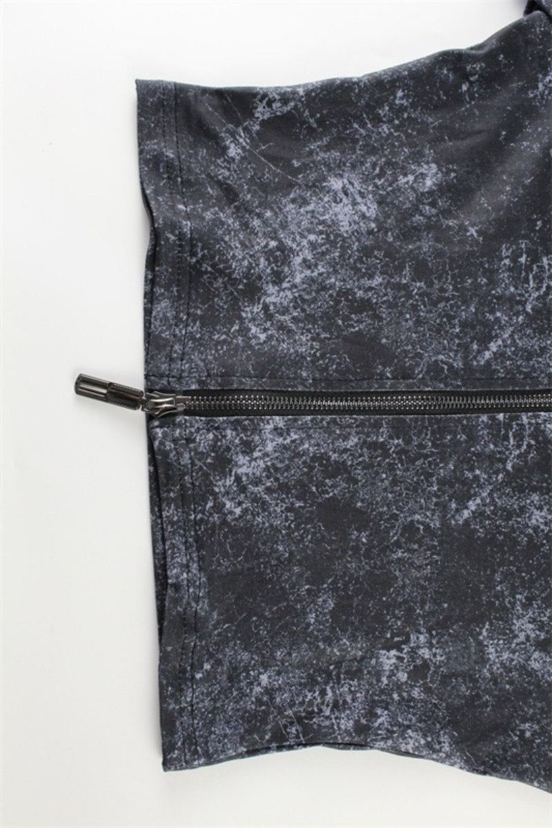 Sexy Zip Front Crop Top Flared Pants Set