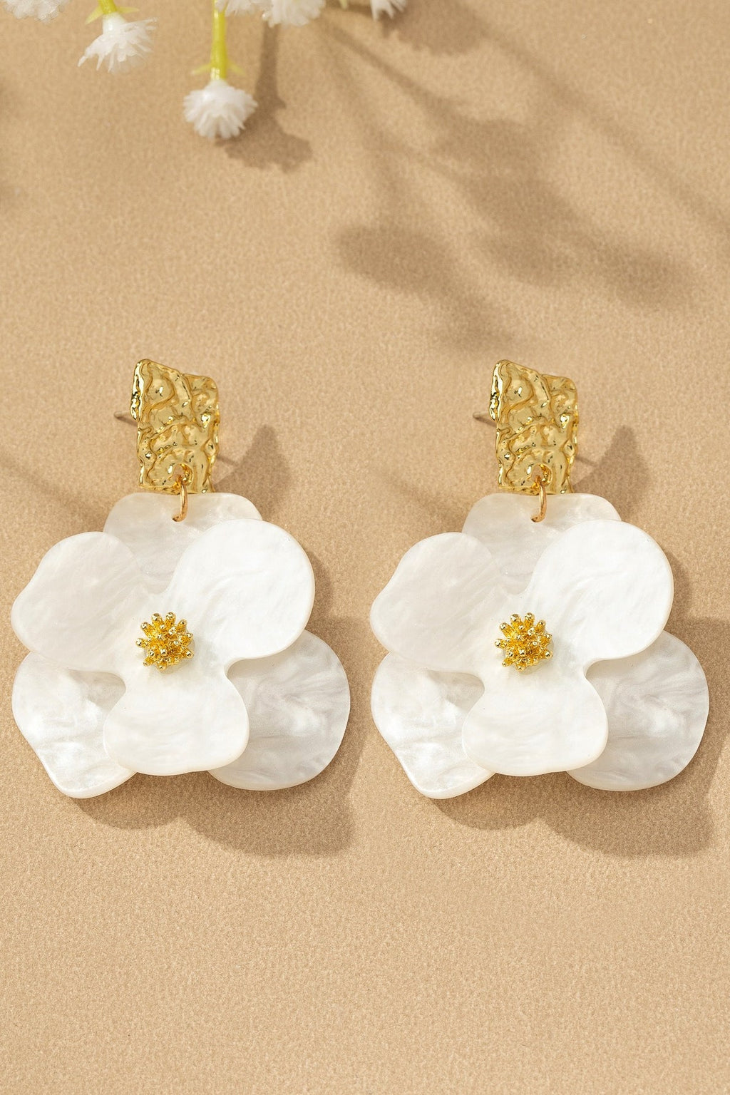 Vintage Floral Statement Aretes Colgantes