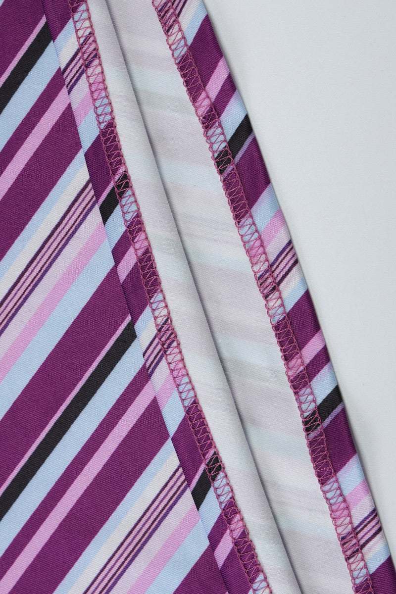 Colorblock Textured Halter Vacation Dress