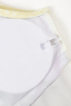 Conjunto de Baño de Malla y Color Liso con Efecto Bodycon