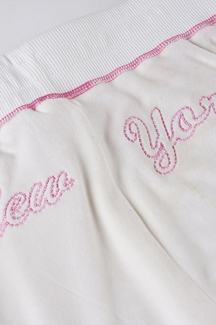 Fur Trim Velvet Crop Hoodie Pants Set