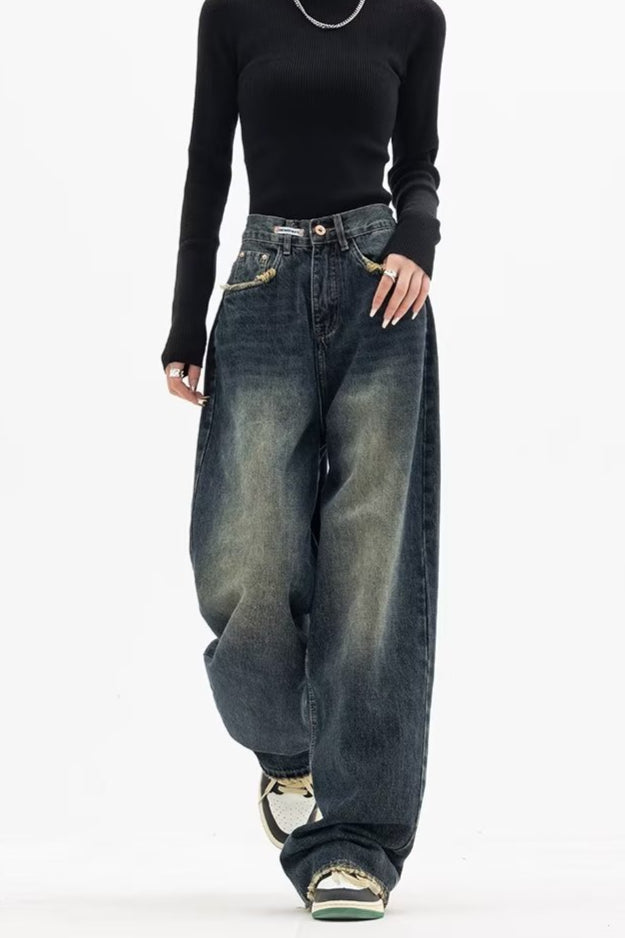 High Rise Loose Fit Vintage Jeans