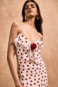 Bloques de Color Encaje Con Ribete Cami Vestido Maxi
