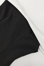 Bustier de Contraste Volantes Vestido de Cóctel