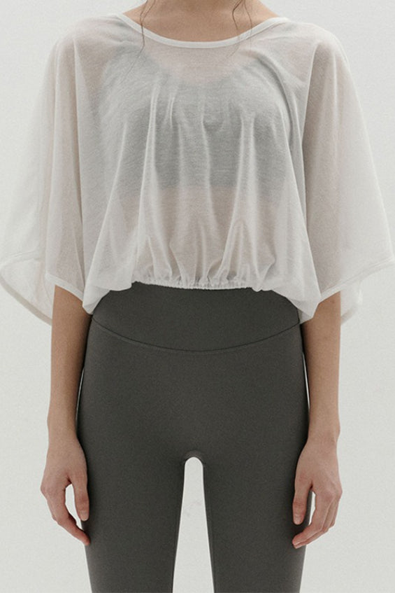 Quick Dry Cropped Backless Sun Protection Tee