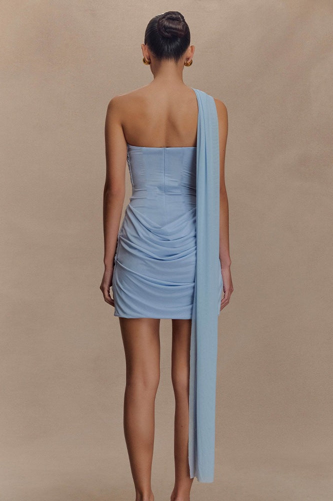 Sin Tirantes Fruncido Ajustado Vestido Mini de Fiesta