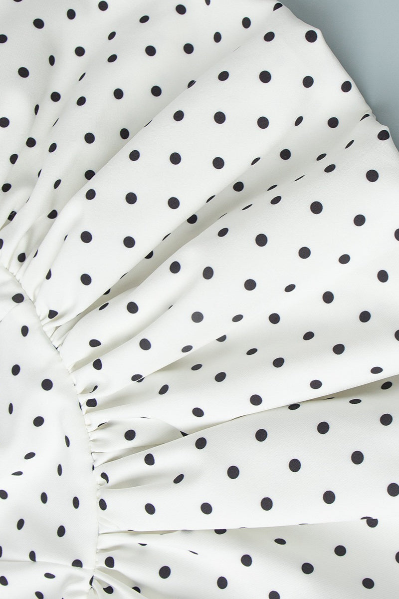 Sexy Polka Dot Halter Wide Leg Pants Set