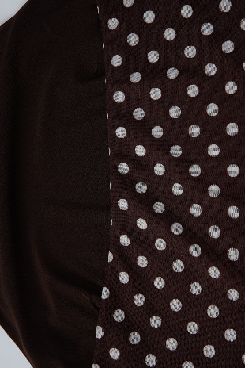 Polka Dot Tie Backless Slim Halter Top