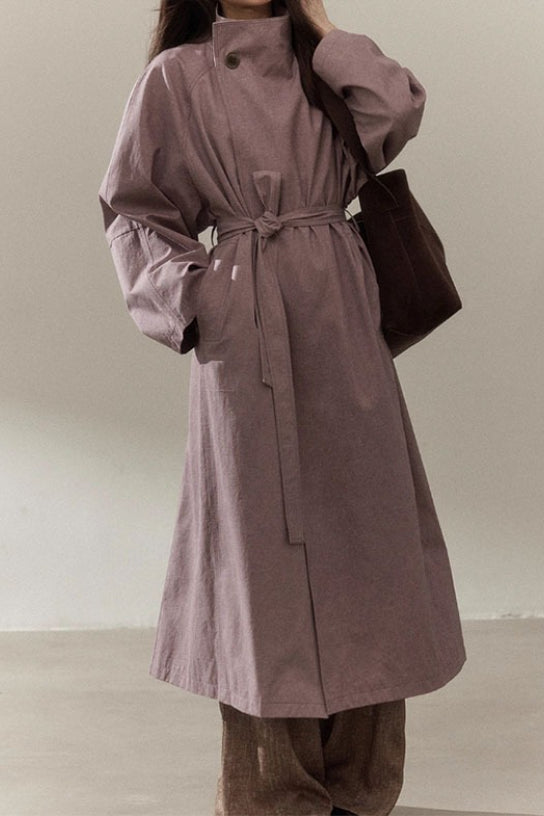 Sophisticated Minimalist Style Long Overcoat
