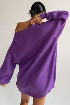 Relaxed V Neck Button Knit Cardigans