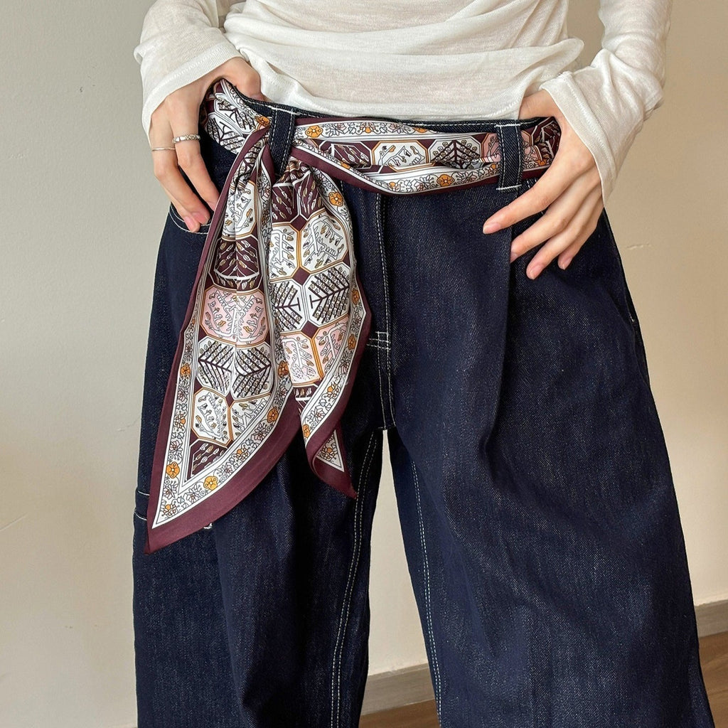 Paisley Long Ribbon Retro Neck Waist Scarf
