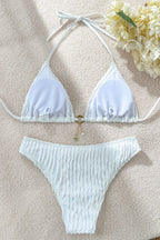Conjunto de bikini con cordón y textura