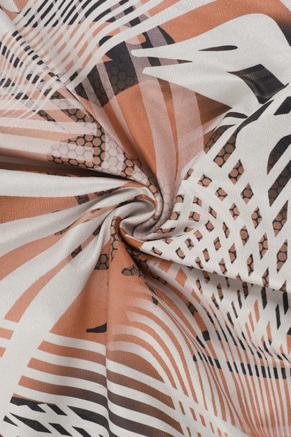 Zebra Print Cowl Neck Backless Bodycon Mini Dress