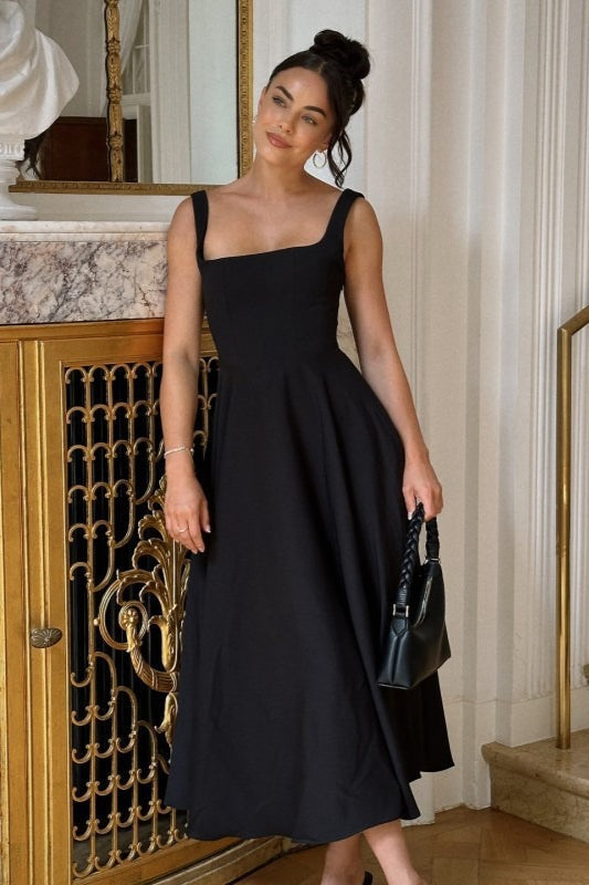 Sleeveless Square Neck Maxi Vacation Dress