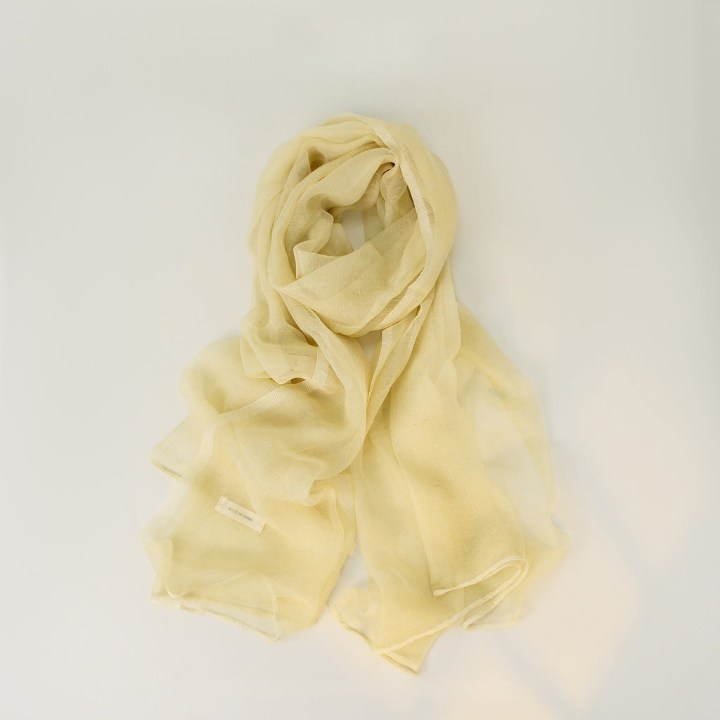 Solid Color Lightweight Linen Feel Long Elegant Scarf