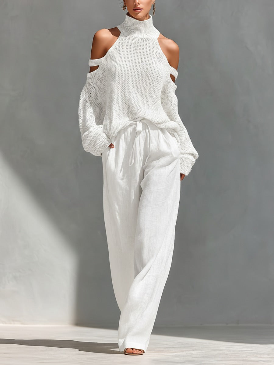 Camilla · Completo alla moda in maglia e lino