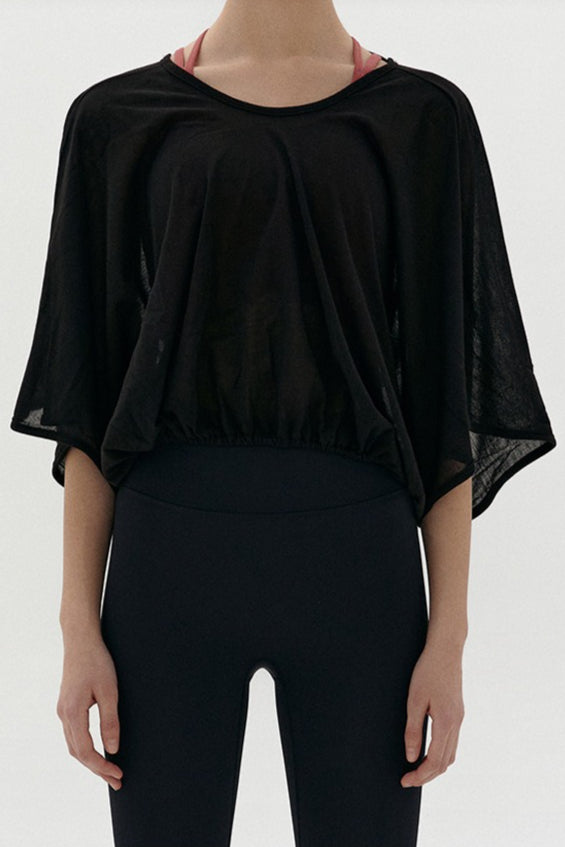 Quick Dry Cropped Backless Sun Protection Tee