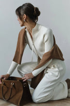 Casual Zip Front Knit Cardigan