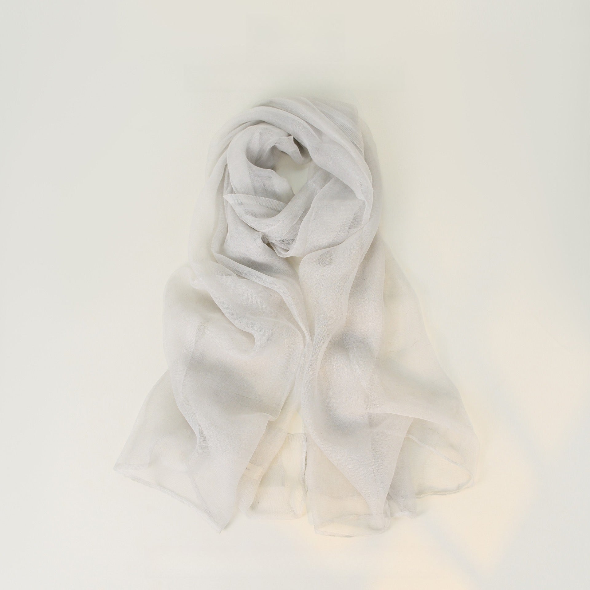 Solid Color Lightweight Linen Feel Long Elegant Scarf