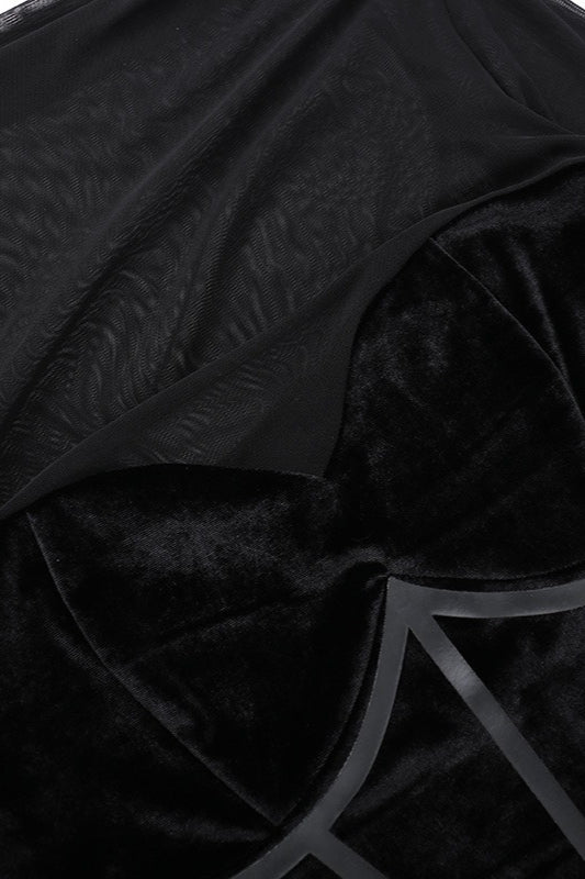 Con Textura Terciopelo Peludo Con Detalle de Vestido de Cóctel