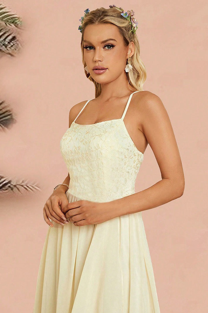 Sexy Espalda Descubierta Tiras Finas Vestido de Gala