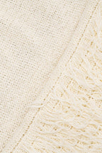 Corto (Cropped) Con Flecos Oversize Manga Larga Suéter
