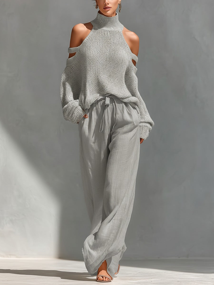 Camilla · Completo alla moda in maglia e lino