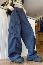 Oversized Patch Pocket Cargo Pants