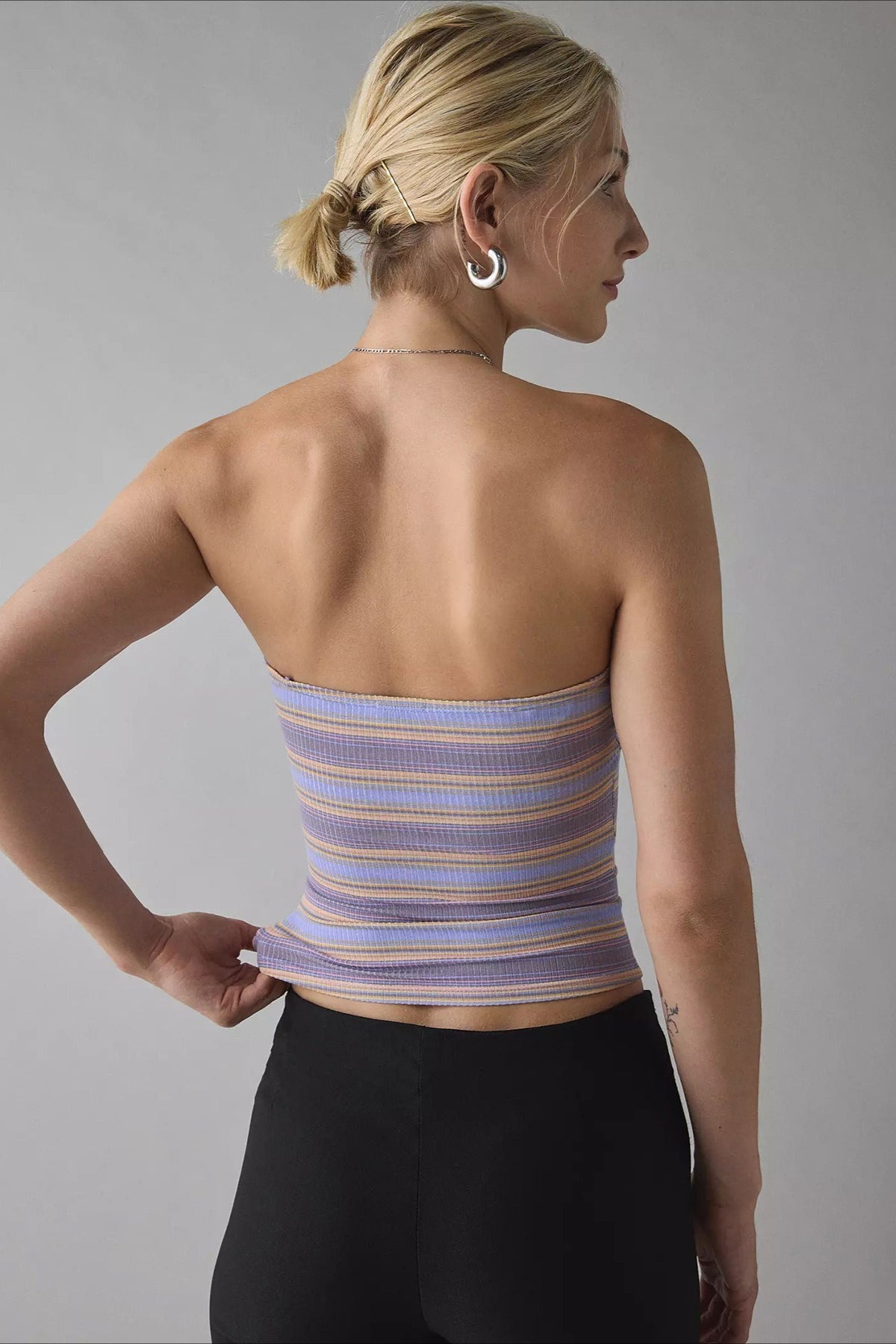 Snake Printed Strapless Tube Top