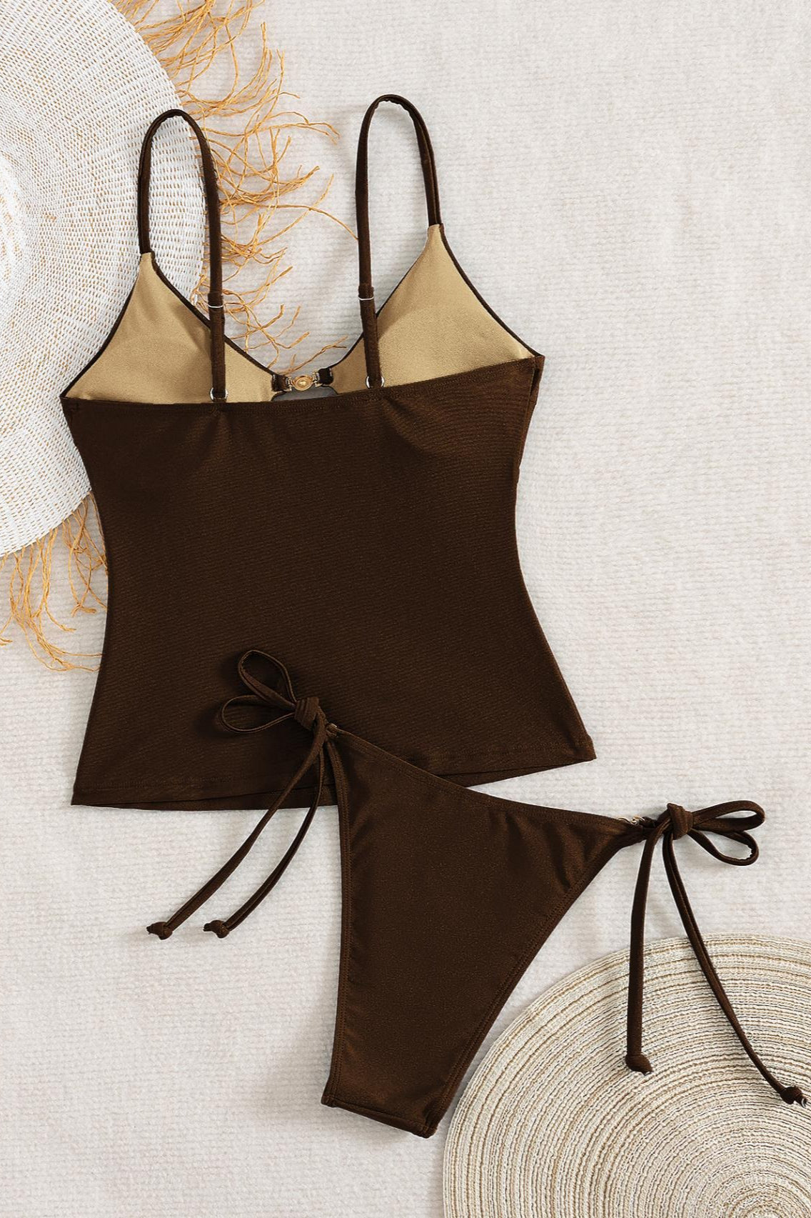 Hollow Out Slim Fit Sexy Two Piece Swim Set
