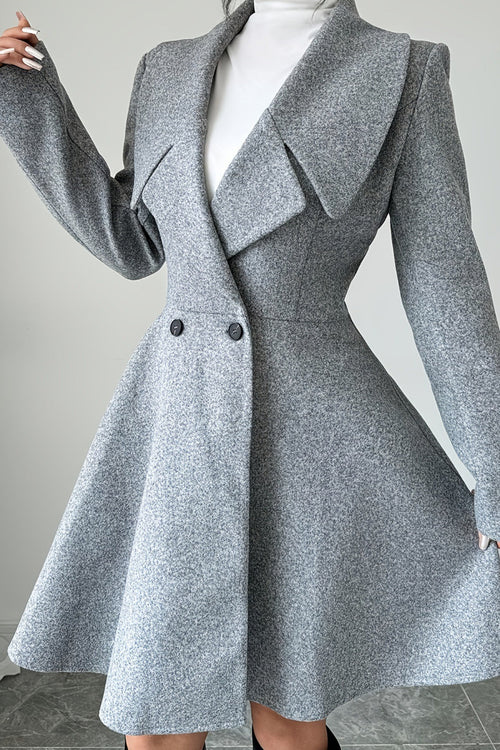 Fitted wool blend coat