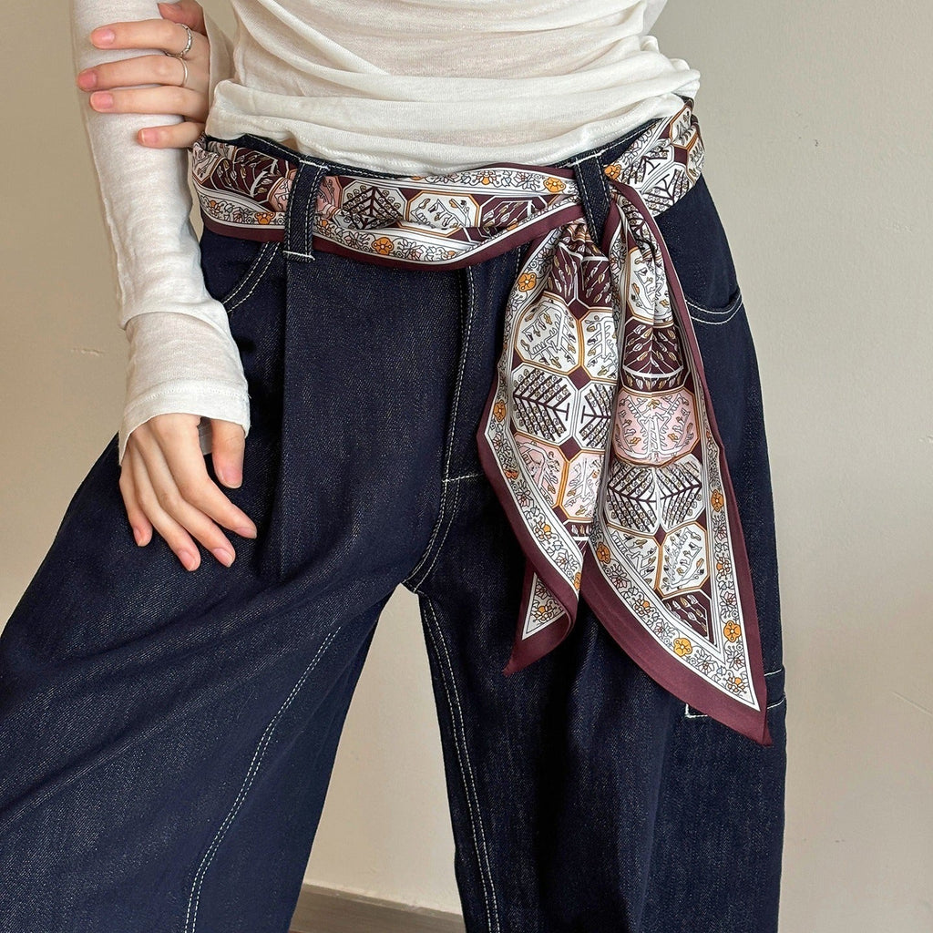 Paisley Long Ribbon Retro Neck Waist Scarf