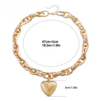 Con Calados Llamativo O Anillo Corazón Colgante Collar Llamativo