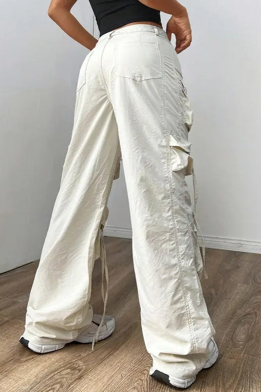 Y2K Black Wide Leg Cargo Pant