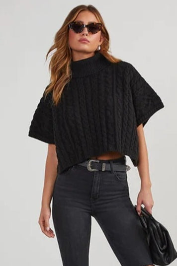 Oversize Cuello Alto Se Pone por la Cabeza Suéter
