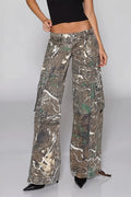 Camouflage Utility Pocket Cargo Jeans