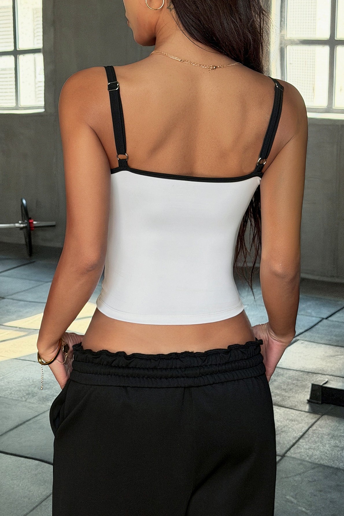 Colorblock Sexy Strapless Slim Fit Cami