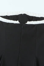 Bustier de Contraste Con Cordones Espalda Vestido de Cóctel