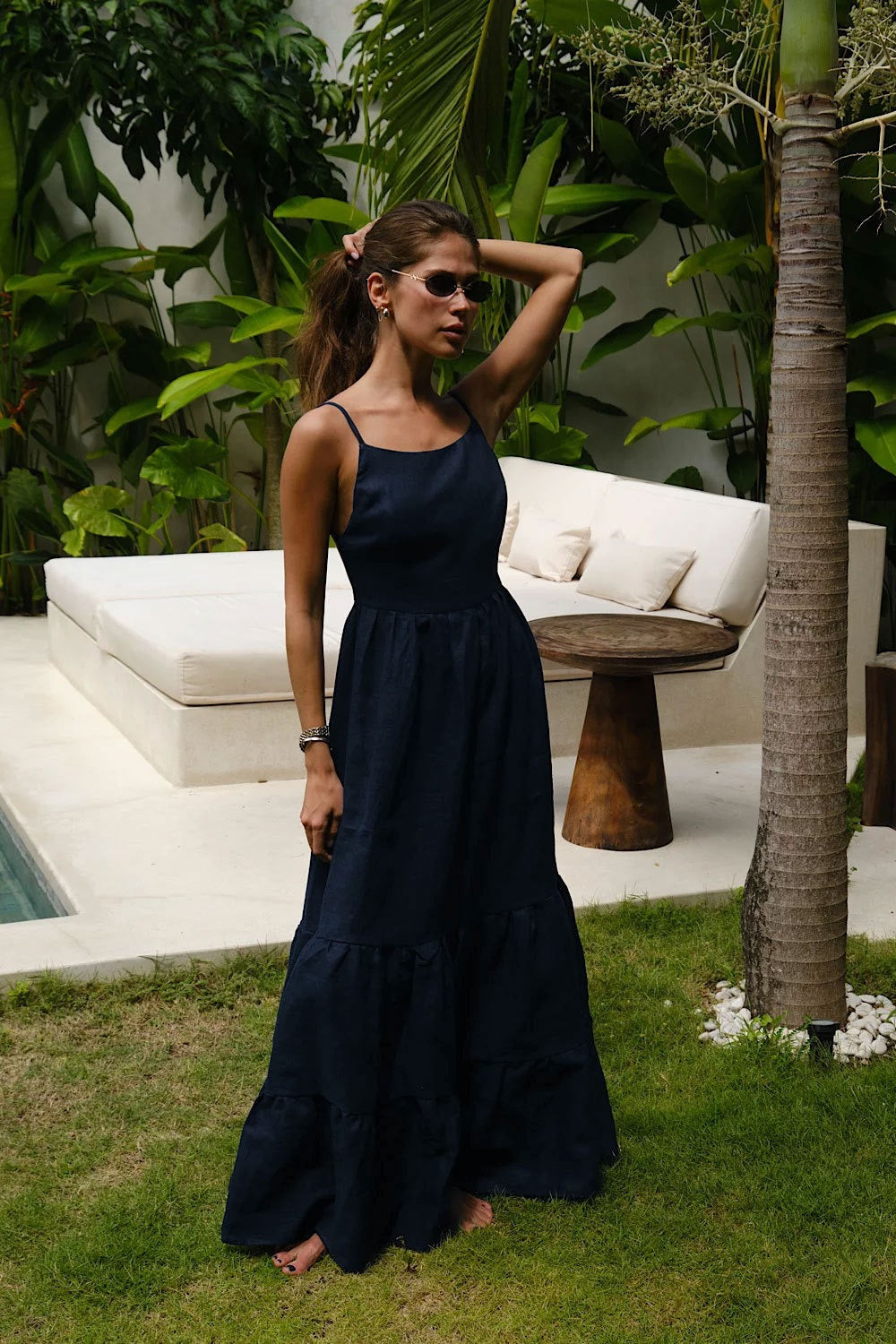 Strappy Tiered Maxi Boho Dress