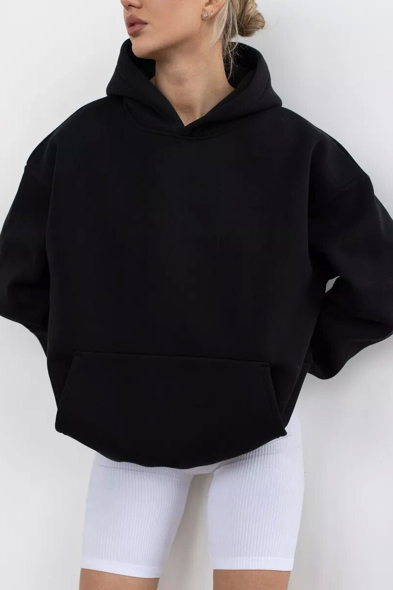Sudadera Oversize Lisa con Capucha
