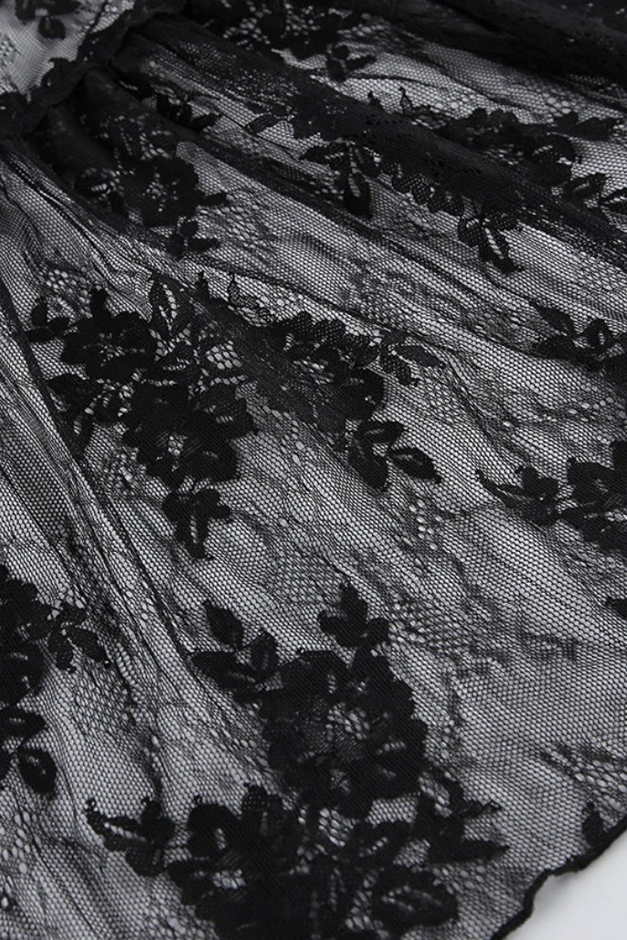 Black Elegant Lace Jacquard Cami Maxi Dress