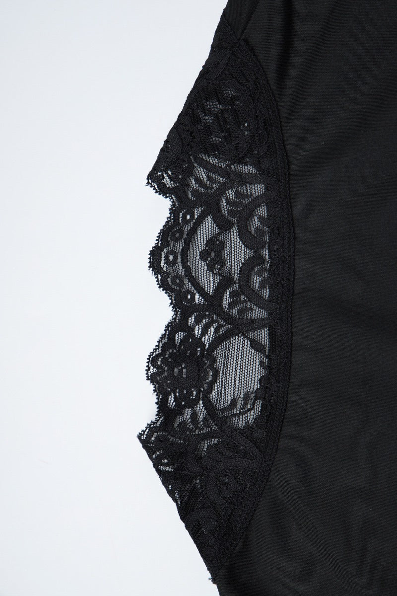 Lace Hollow Out Button Waist Cinched Sleeveless Blouse